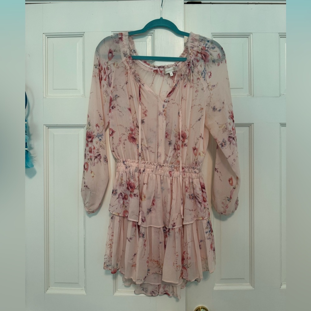 LoveShackFancy Pastel Pink Floral Dress